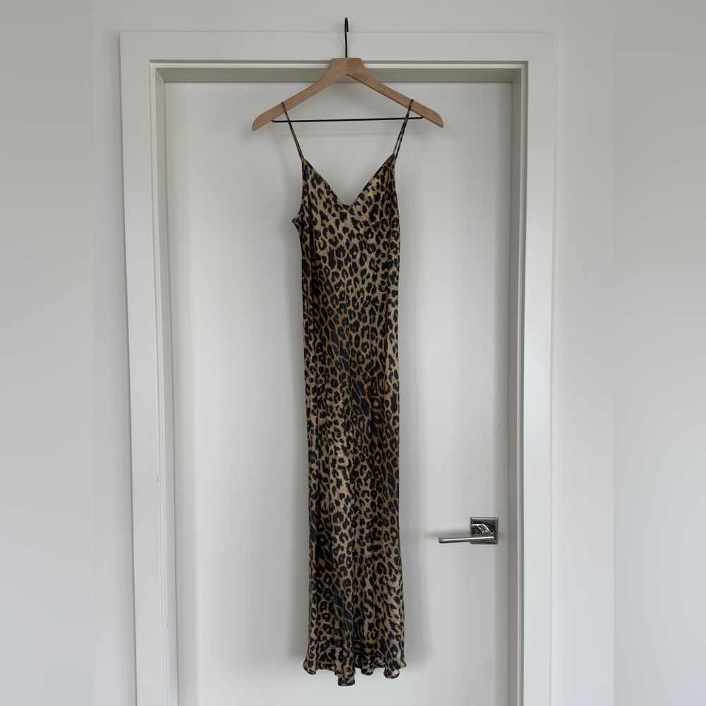 ALLSAINTS Leopard Print Slip Dress
